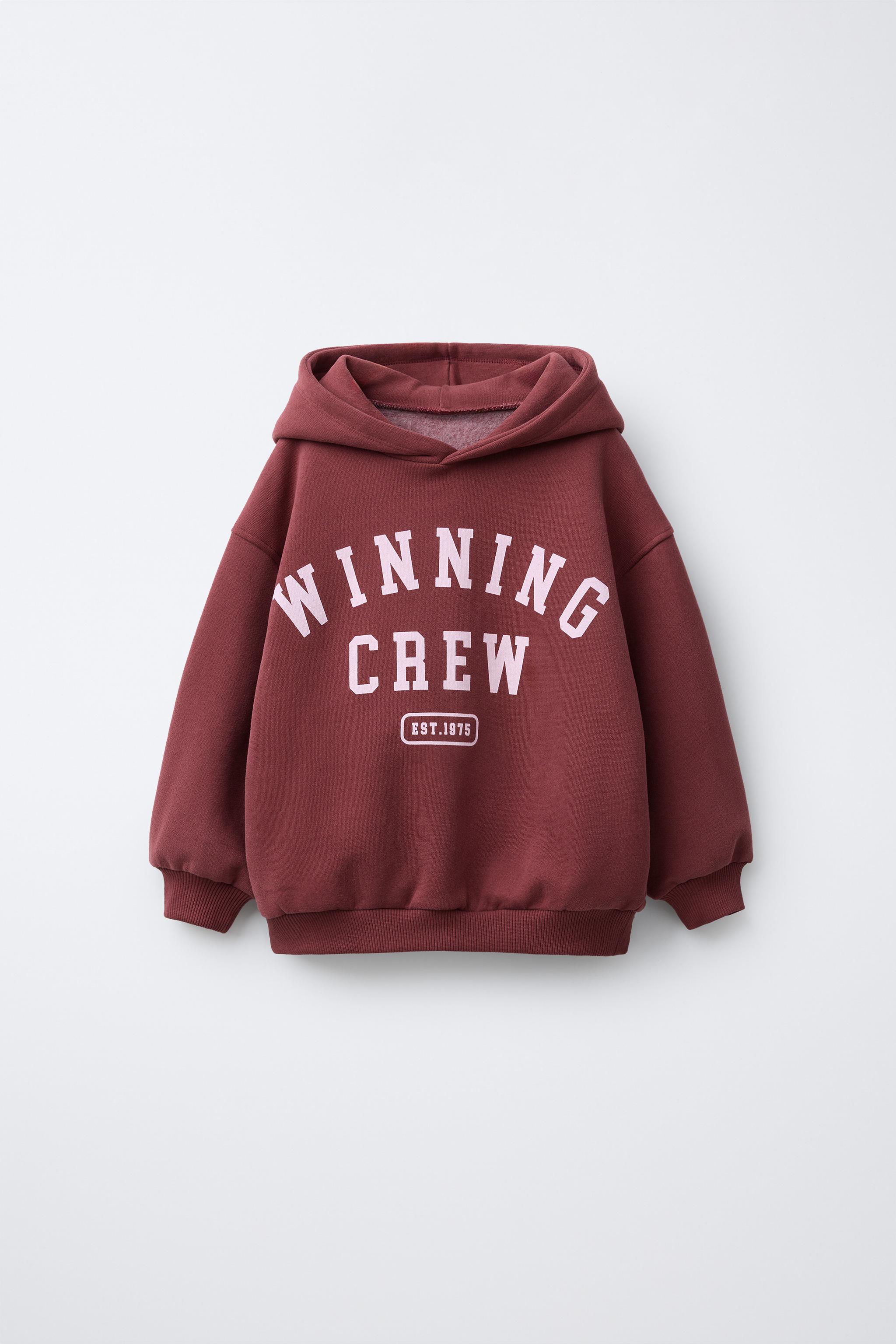 HOODED SWEATSHIRT WITH TEXT